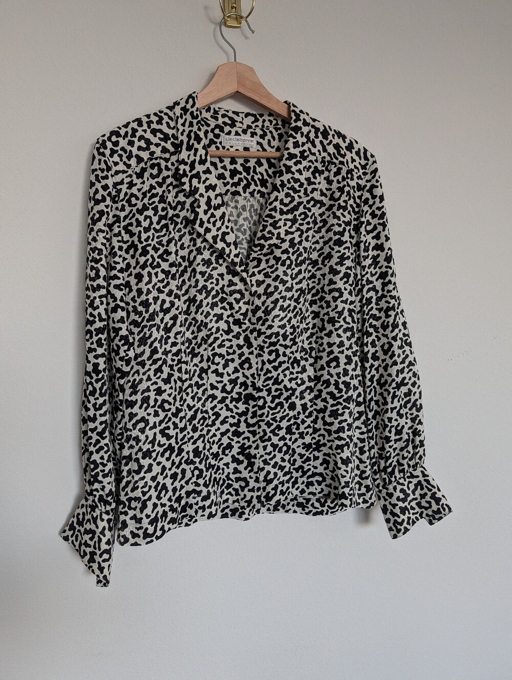 Liz Claiborne Satin Animal Print Blouse
